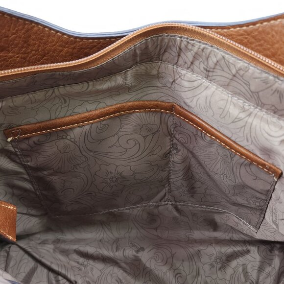 Justin Brown Concealed Carry Handbag With Dual Zippered Pockets Magnet Closure - Picture 11 of 16